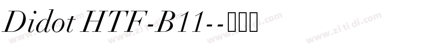Didot HTF-B11-字体转换